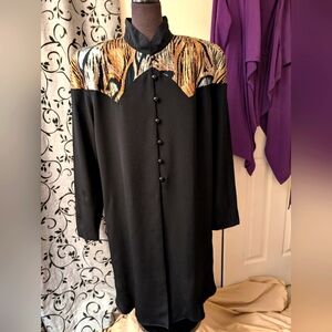 VTG AC Sports long bling bling blouse/dress Sz M **
